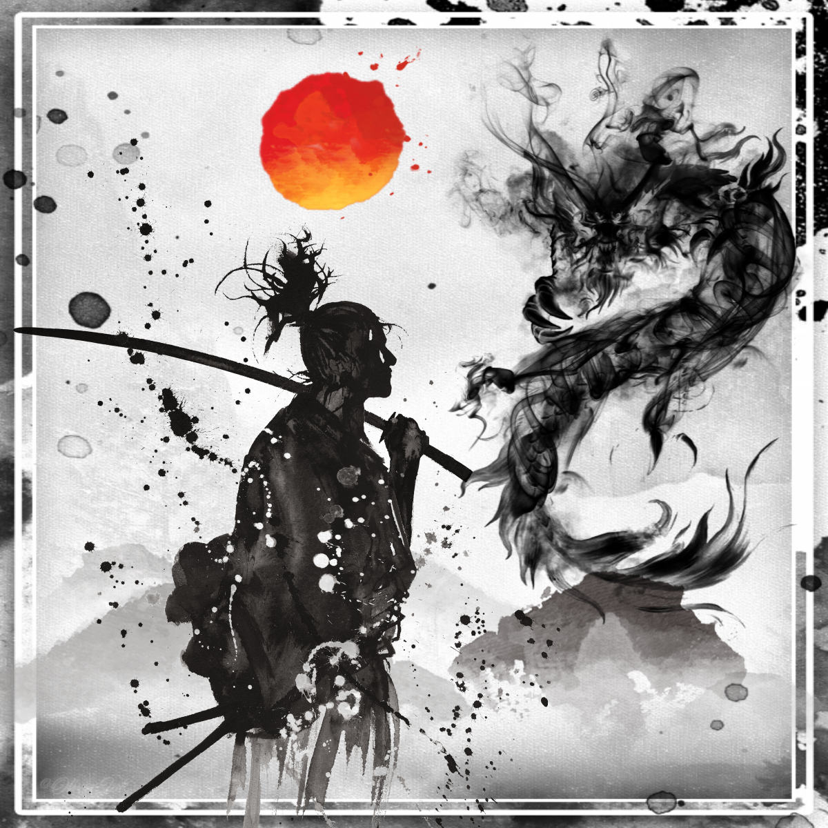 A Dragon And The Samurai by OliverInk on DeviantArt