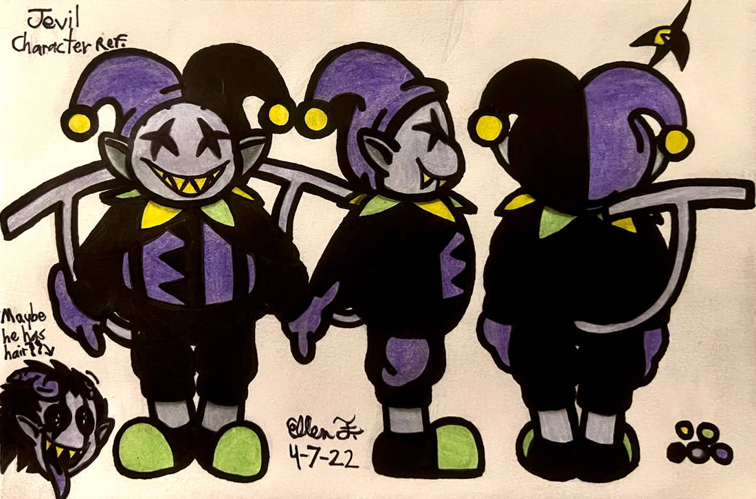 Jevil Character Ref by TheNamesEllen on DeviantArt