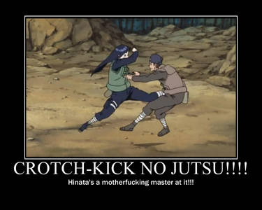 Hinata-Crotch Kick No Jutsu!!!-(Poster)