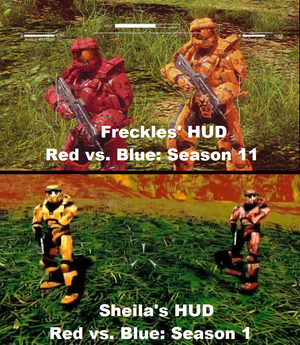 Freckles' and Sheila's HUD Comparison