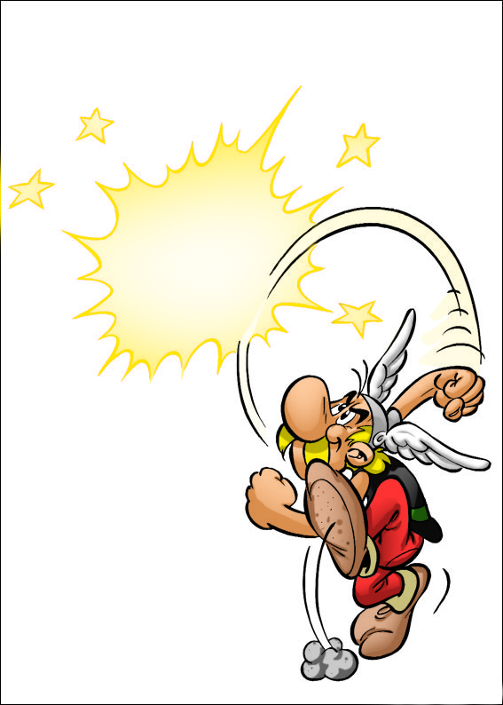 Asterix dando um soco