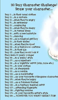 30 DAY CHARACTER CHALLENGE!!!!!!