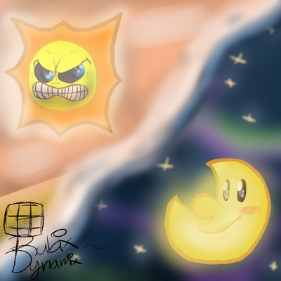 Moon Is Angry Angry Sun/Happy Moon by RubixDynaDraws on DeviantArt