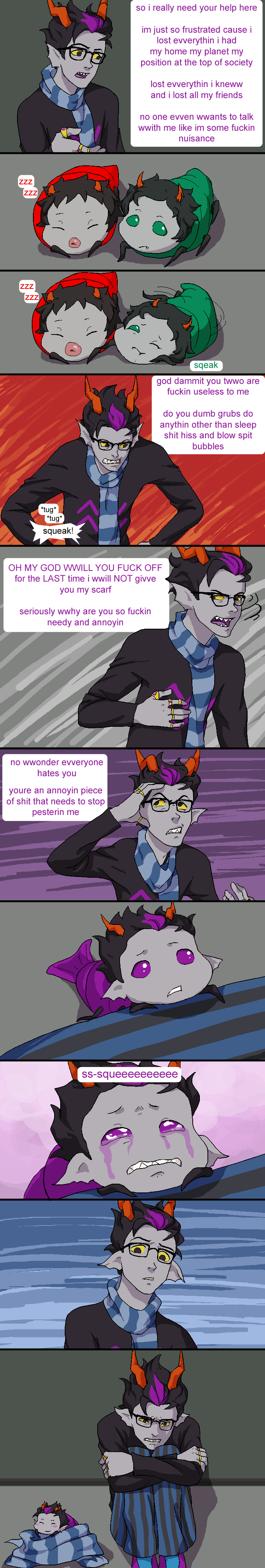 Grubsitting Eridan:  Projection