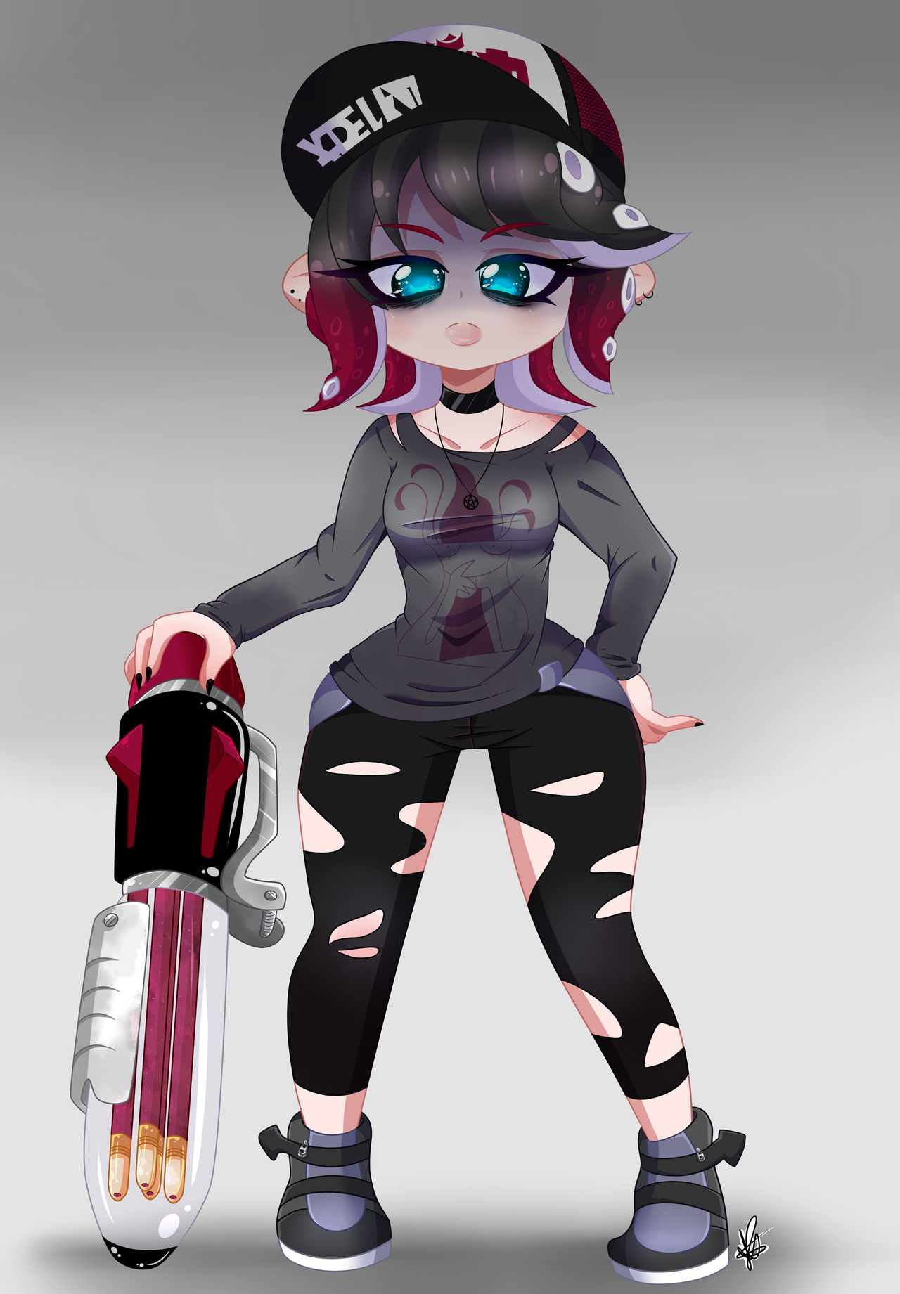 Octoling girl by TheKitsuneArtist on DeviantArt
