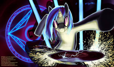 Photoshop/playmat 13 Vinyl Scratch/ DJ PON-3