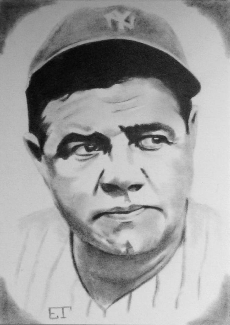 Babe Ruth Yankees Baseball Sketch Card by avintagedreamer on Babe Ruth Yankees Baseball Sketch Card by avintagedreamer on DeviantArt.