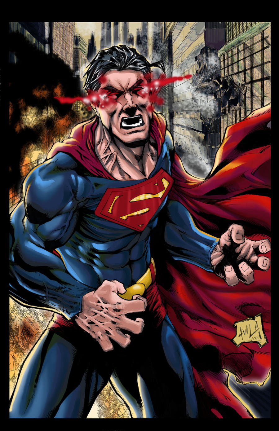 Superman Angrified Colored