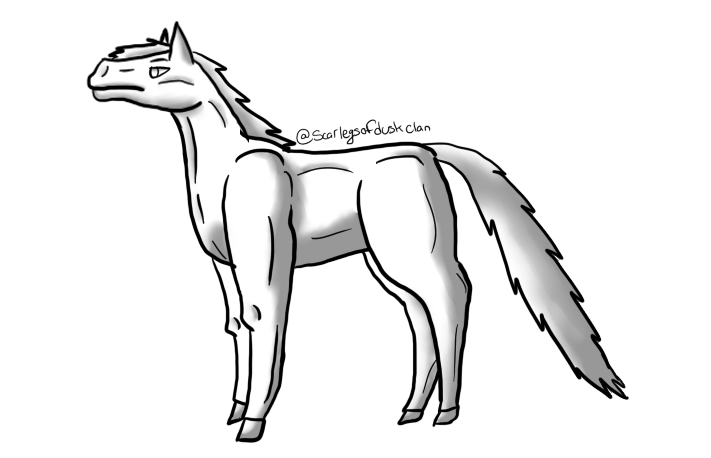 Horse line art (free) ( set layer to multiply)