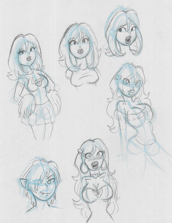 Various Girl Sketches of Variousness!