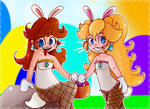 Easter Peach and Daisy - Happy Easter!!! by Luna2528CP