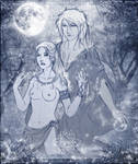 Aminael and Dragon:his goddess by sionra