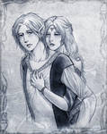 Aminael and Dragon: stay here by sionra