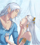 Aminael and Dragon:his fiancee by sionra