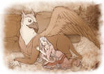 Aminael and griffin by sionra