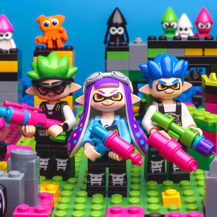 Splatoon Figure Deviantart Splatoon Ver. Lego AI 4 by TomArtista on DeviantArt