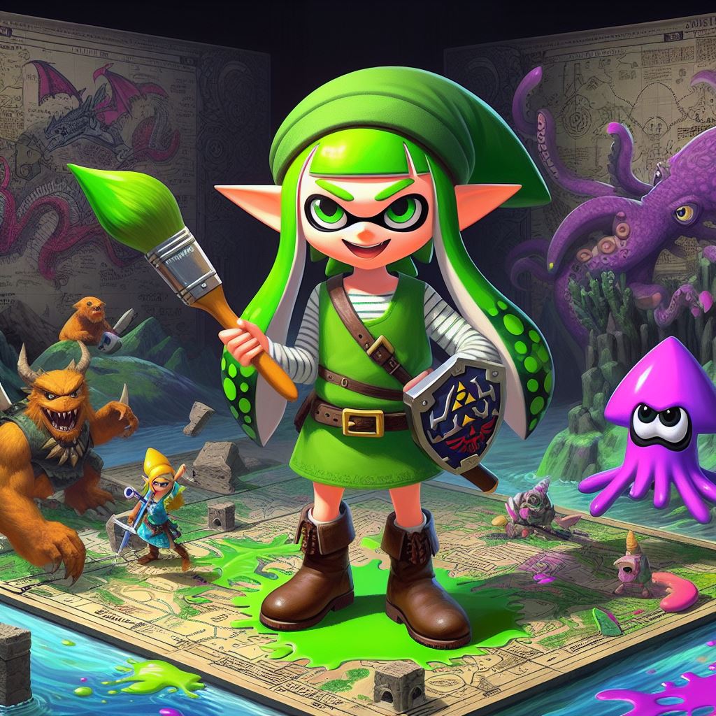 Link Inkling Inkling Girl as Link AI by TomArtista on DeviantArt