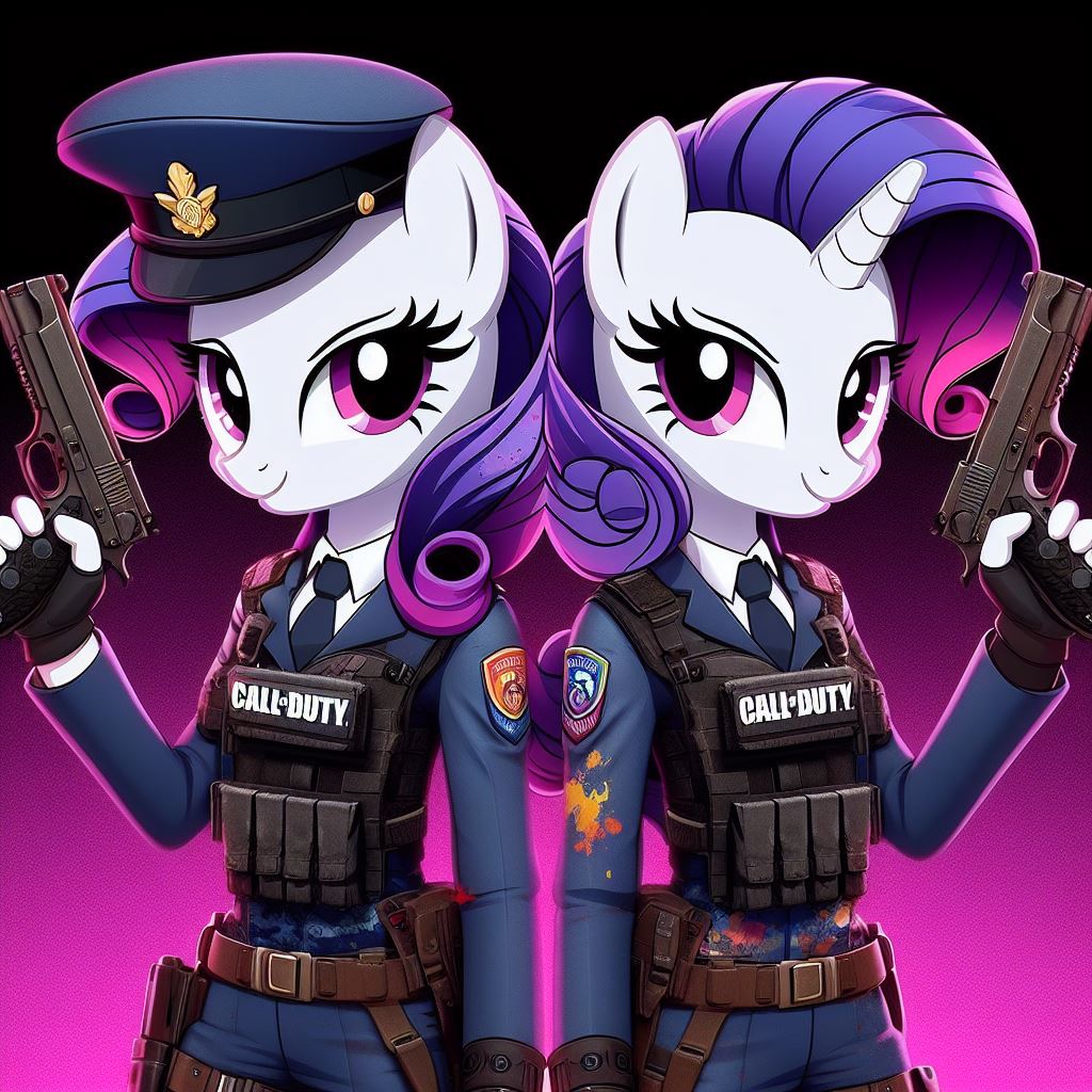 MLP X Call Of Duty Twin Rarity AI by TomArtista on DeviantArt