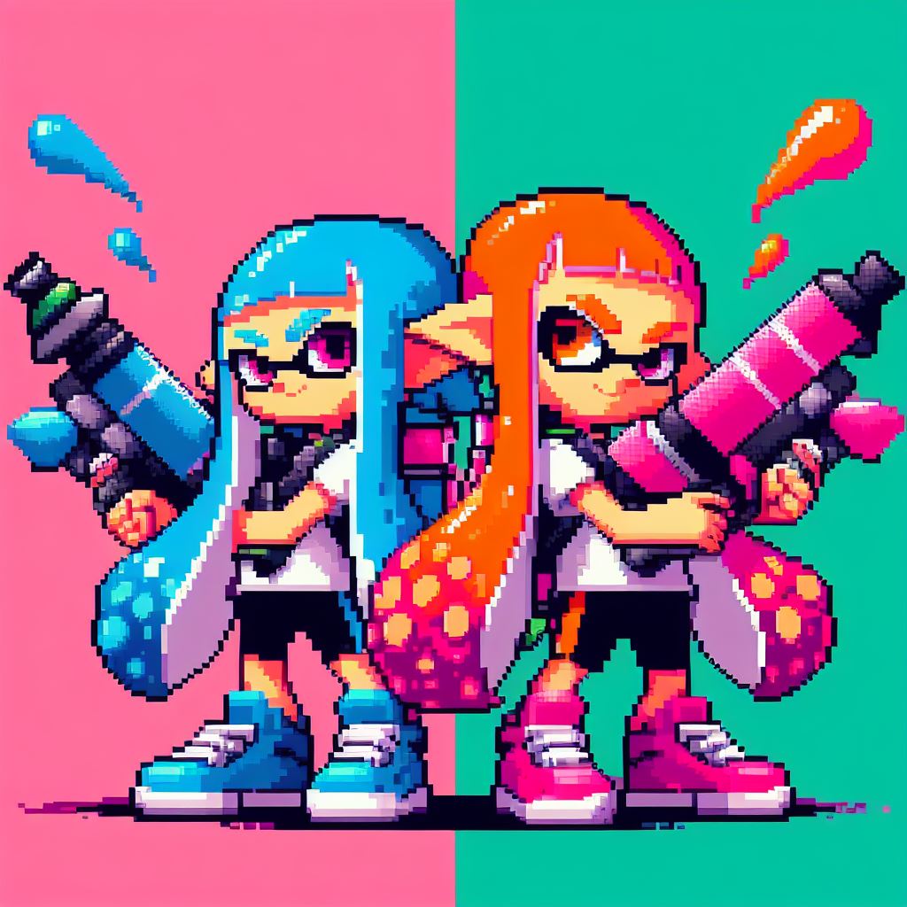 Splatoon Inkling Girl Pixel Art AI by TomArtista on DeviantArt