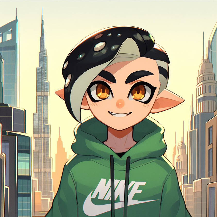 Splatoon X Nike Inktoling Boy in Dubai AI 1 by TomArtista on DeviantArt