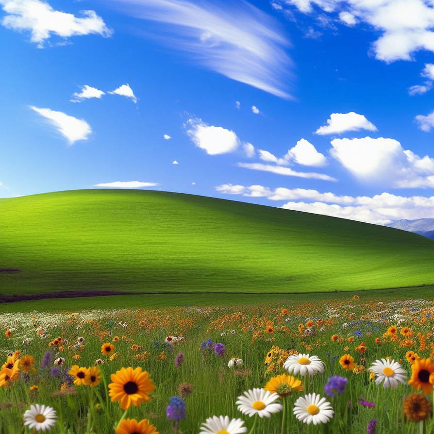 Windows Xp Screensaver Deviantart Windows XP The Bliss Garden AI by TomArtista on DeviantArt