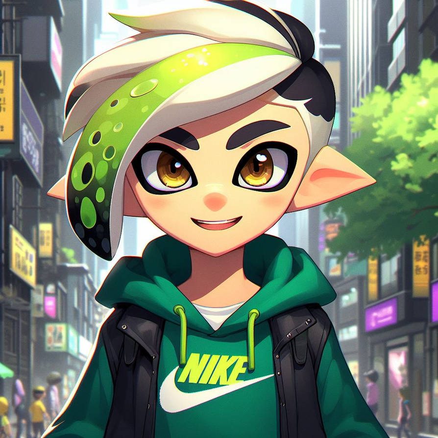 Splatoon X Nike Inktoling Boy AI 7 by TomArtista on DeviantArt