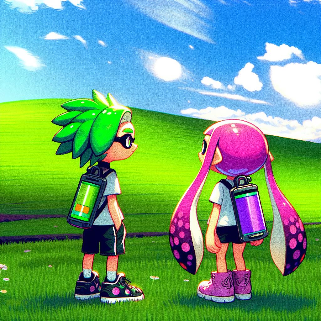 Splatoon Windows Windows XP X Splatoon Inkling in The Bliss AI 2 by TomArtista on DeviantArt