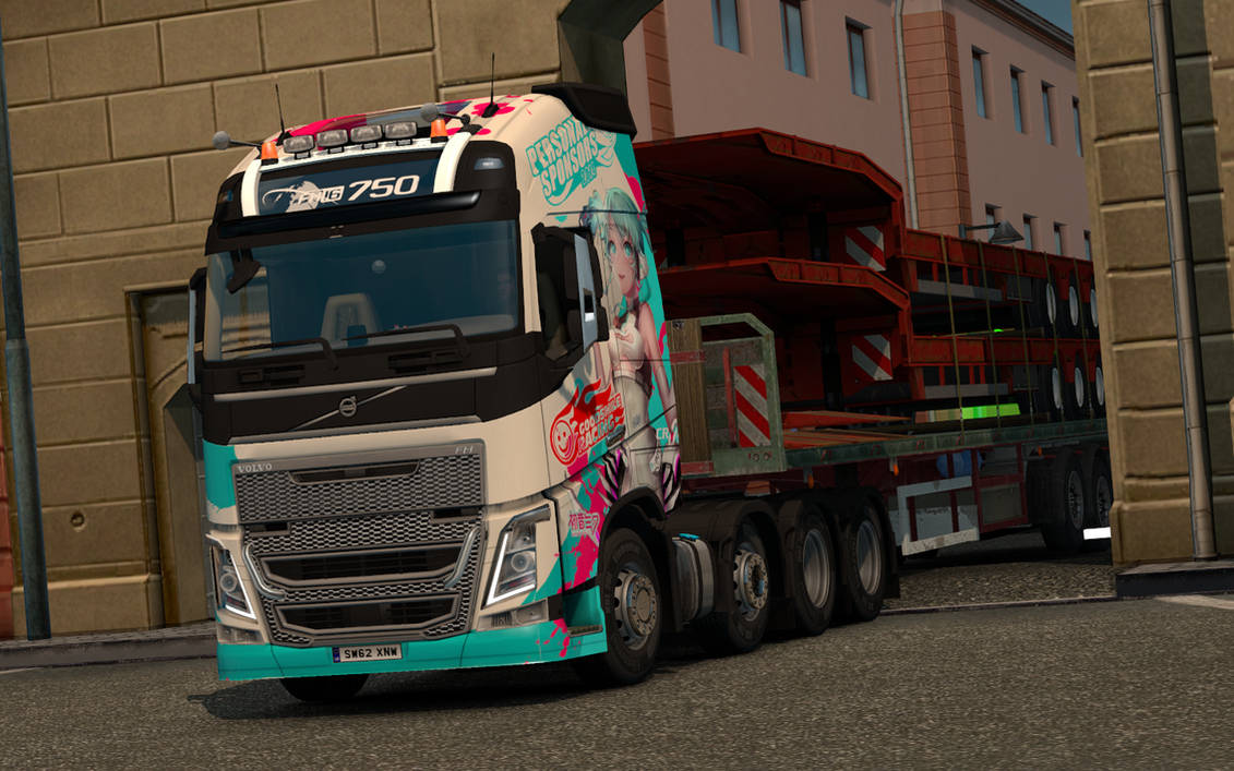 ETS2 Volvo Itasha Racing Miku 2014 by Dikiramon by dikiramon on DeviantArt