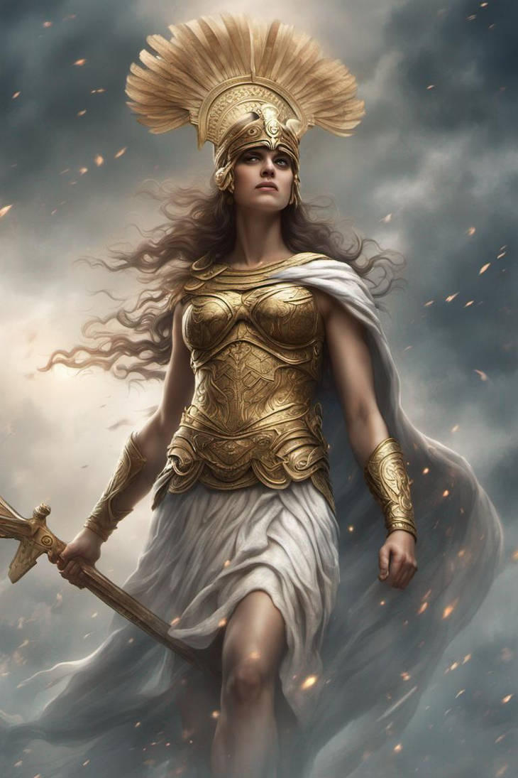 Greek Goddess Of War Athena By AphroditeAI On DeviantArt greek-goddess-of-war-athena-by-aphroditeai-on-deviantart