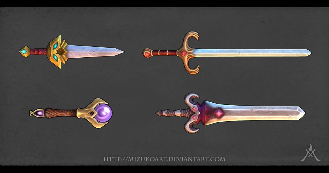 3D Hand painted Weapons 1