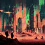 Prospectors at Distant Heechee Ruins - Gateway #1