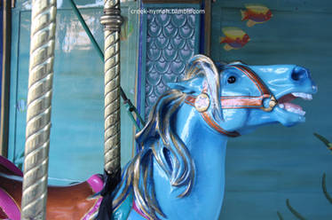 Blue Carousel Horse