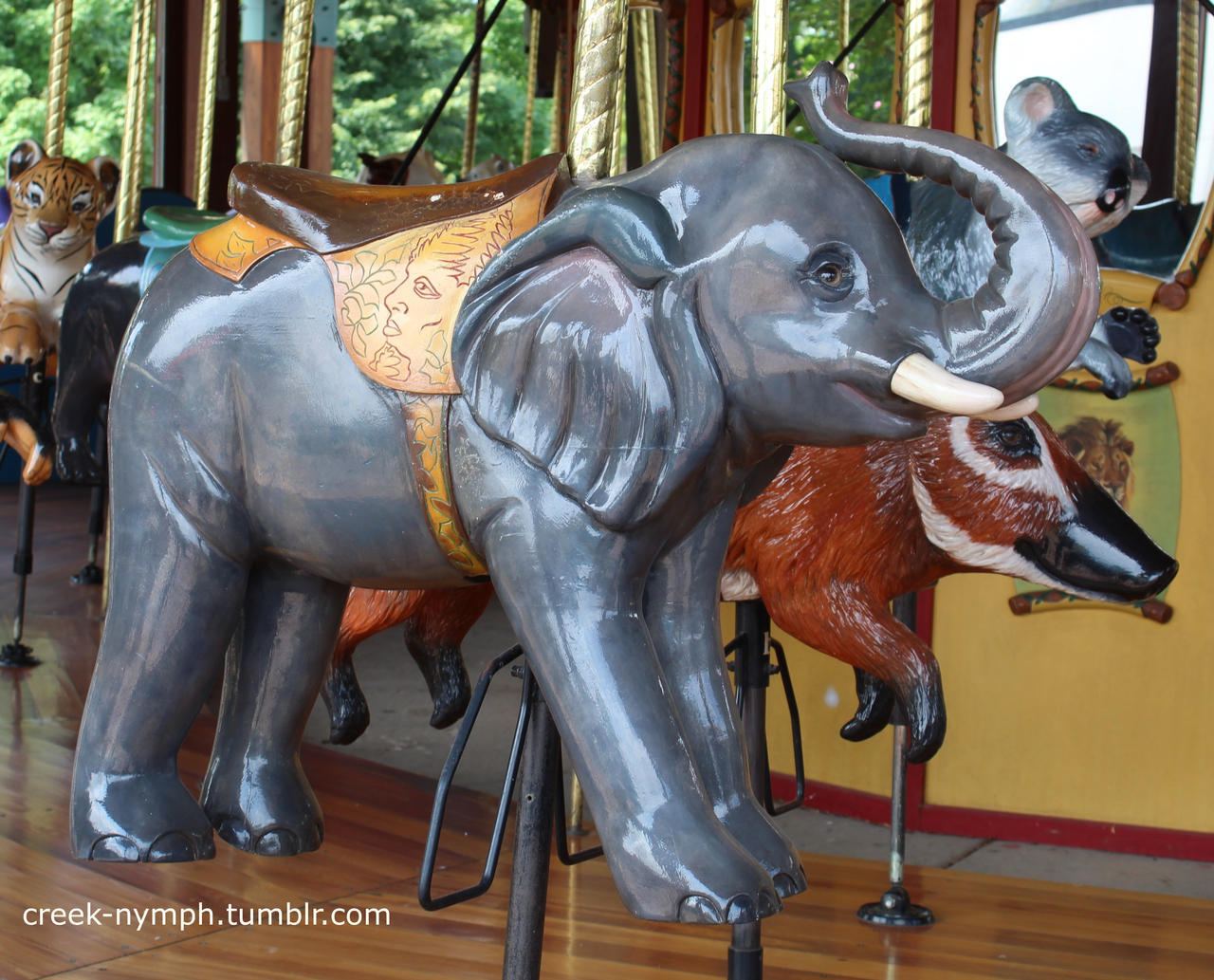 Elephant Riding Box Elephant Carousel by creeknymph on DeviantArt