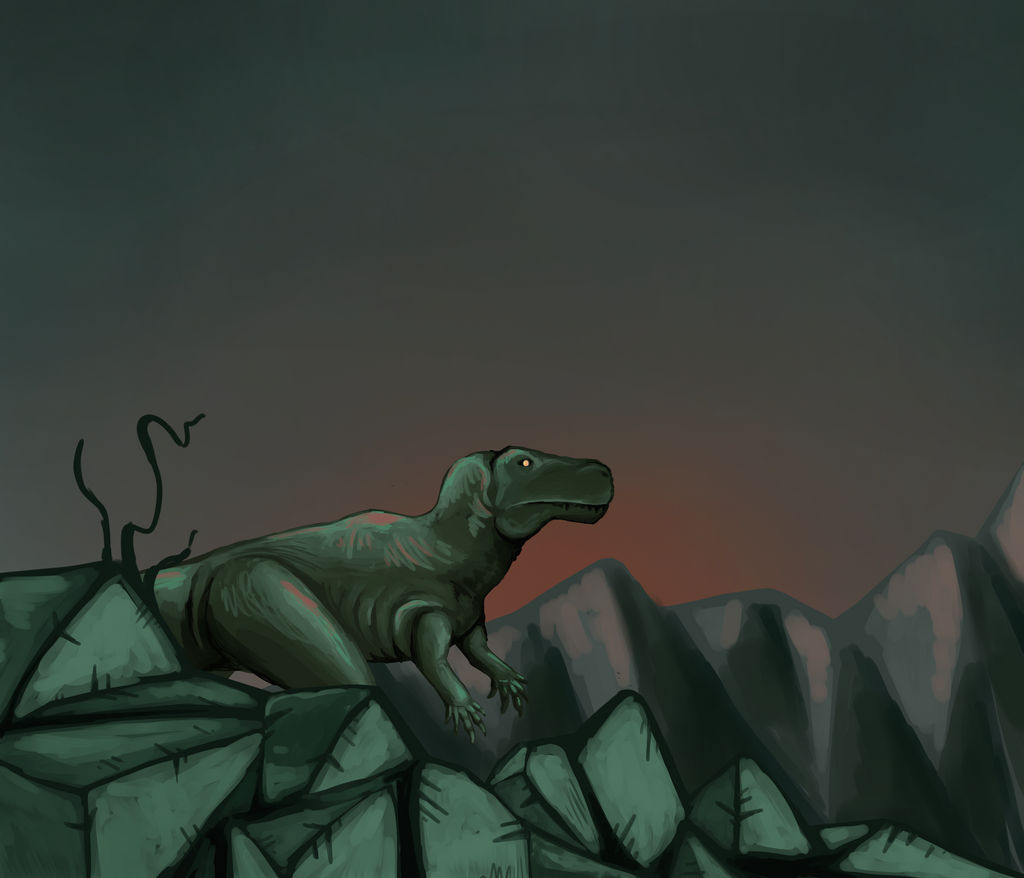 Thecodont Sunset 2 by Gasmaskmax on DeviantArt