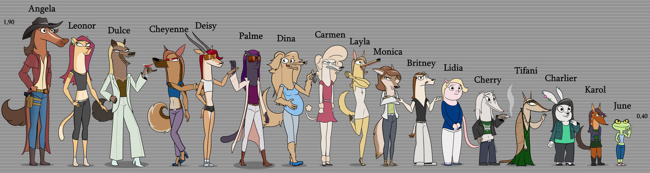 Female cartoon animal characters. by FedeBufe on DeviantArt