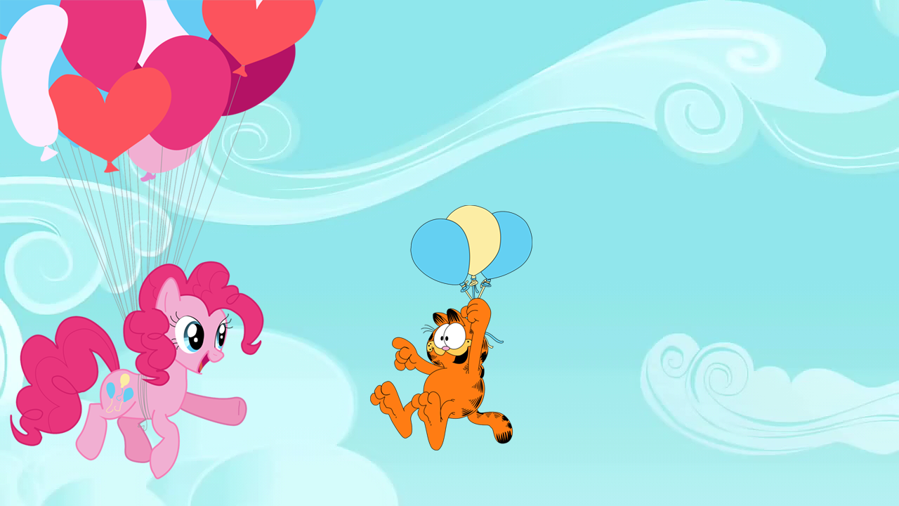 My first vector of, Pinkie Pie, and Garfield.