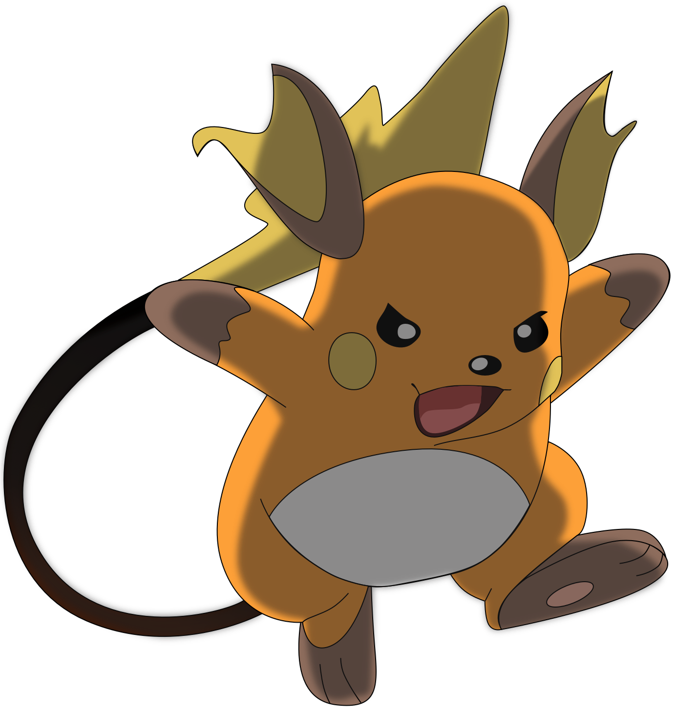 Orange Rachu My fifth vector of Raichu. Version 2. by Flutterflyraptor on DeviantArt