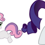 My 2nd vectors of Sweetie Belle, and Rarity.