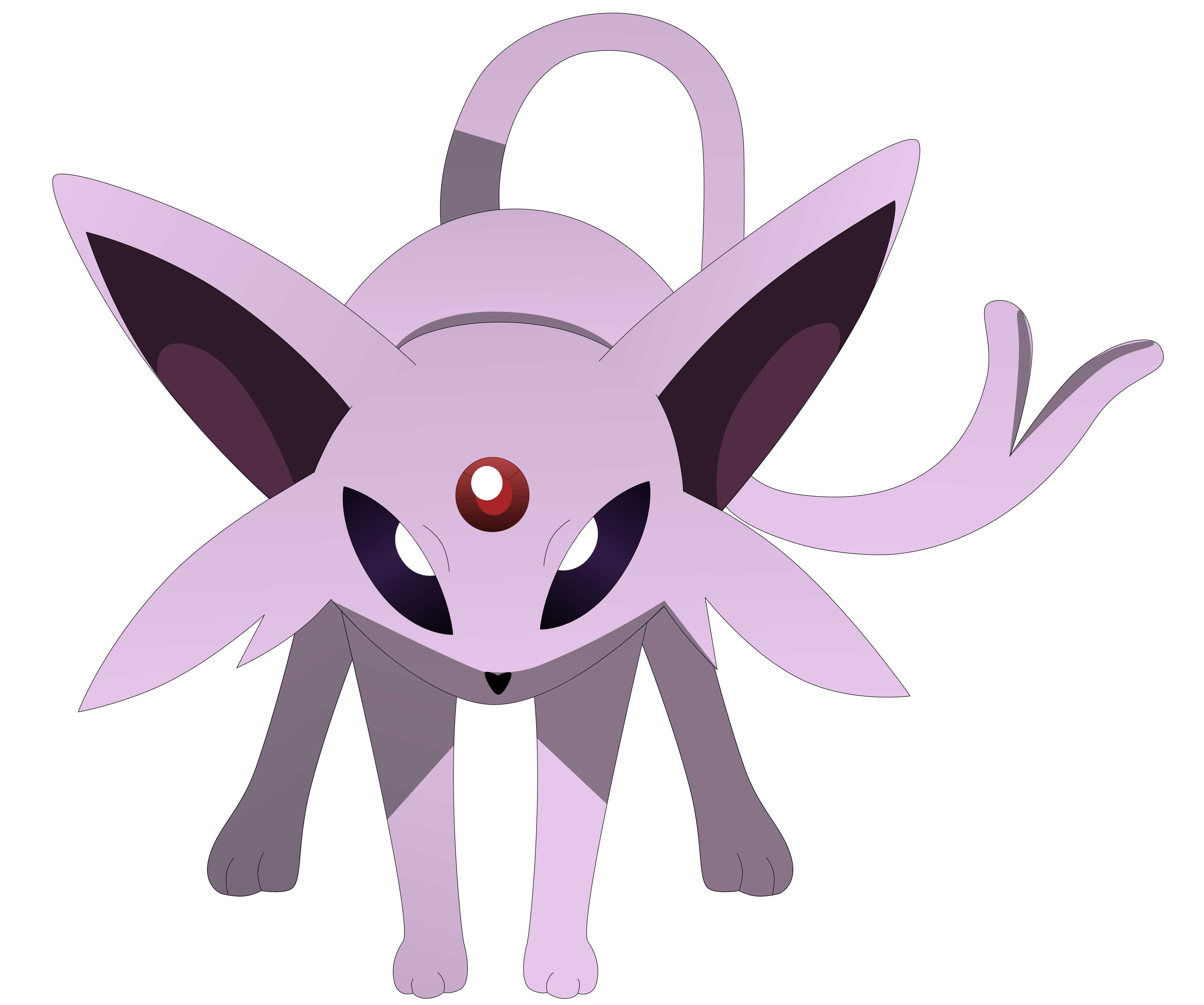 My first vector of Espeon. Version 2.