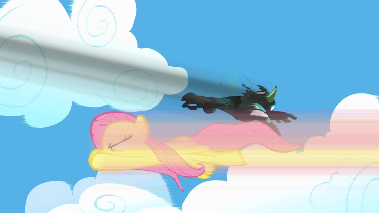 Fluttershy, vs a changeling. Part One.