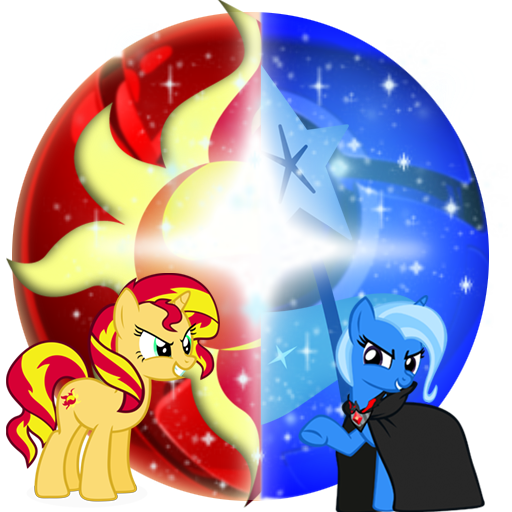 Sunset vs Trixie, Google Chrome Icon.