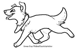 Free Border Collie lineart