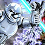 Star Wars Finn VS Riot Trooper