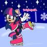 Comm twilight sparkle at the Winter Olympic Games.