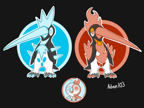 Ice and fire penguins 