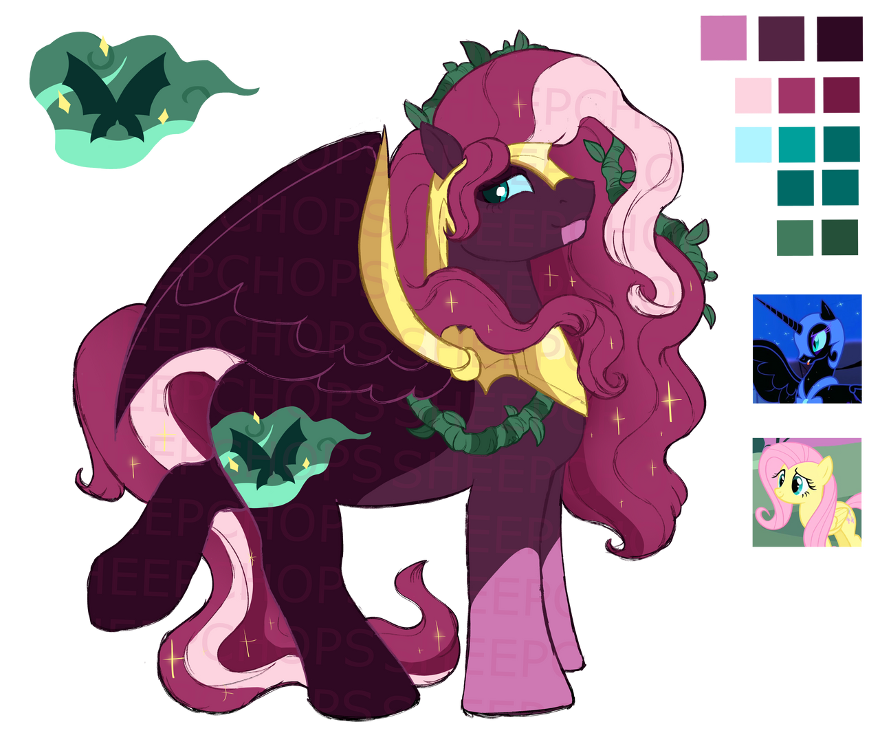 Fluttershy x Nightmare Moon |D6 Grid Mashup by SheepChops on DeviantArt