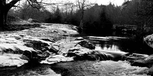 Snowy Banks of the Esk - BW