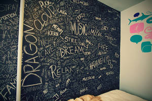 chalkboard word wall