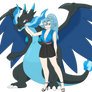 Clair and Mega Charizard (Commission)