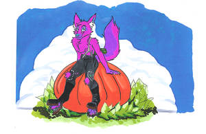 Inktober 22/31 Pumpkin Patch Perch